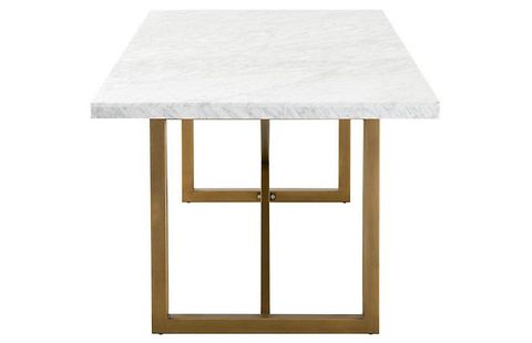 Lexie Dining Table, White/Gold - Dining Tables - Dining Tables - Dining ... in Lexie Dining Table